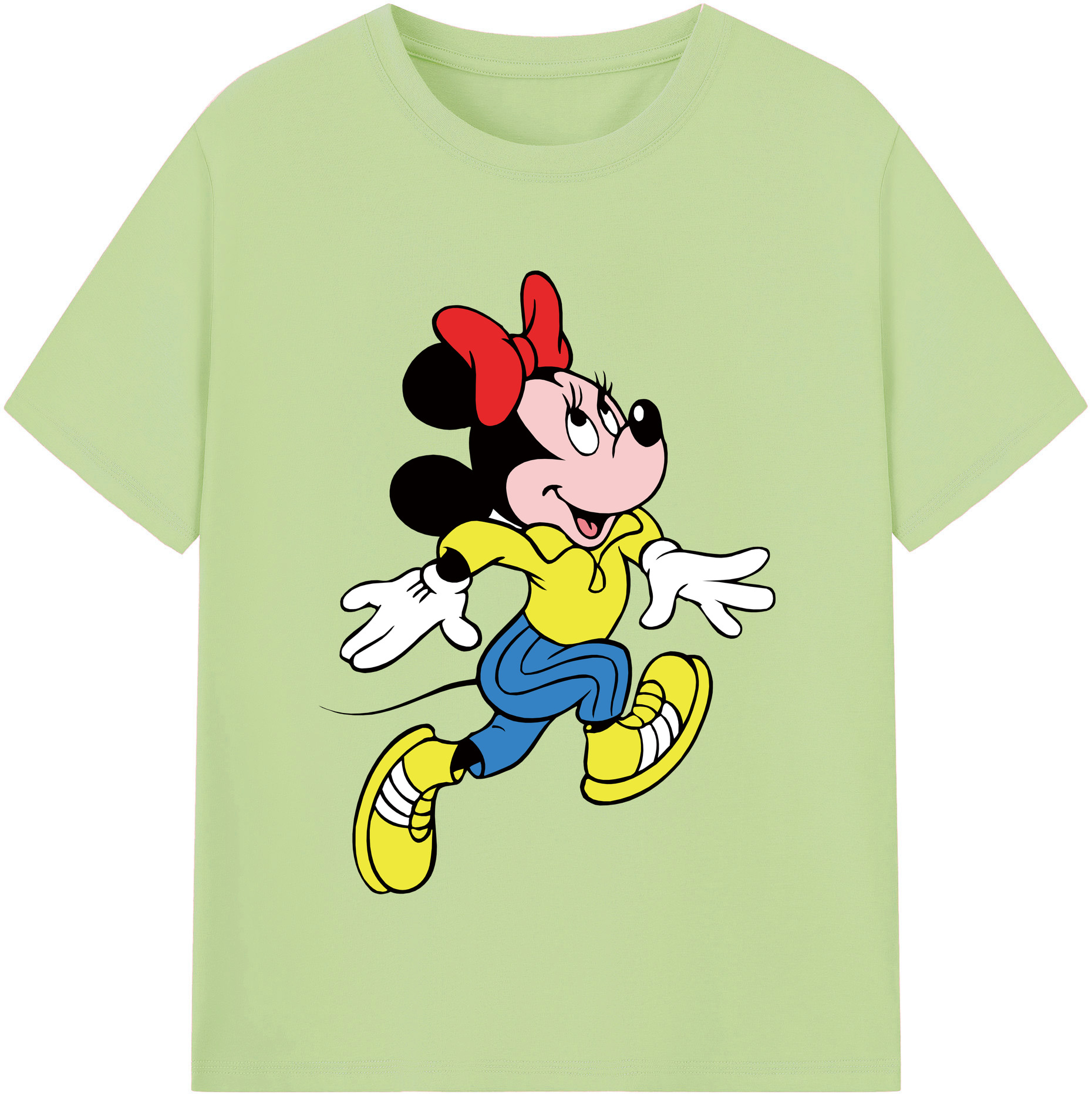 （画像用） ミッキーマウス Mickey Mouse 綿100％半袖Tシャツ（フロントプリント）